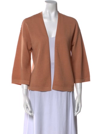 Neiman Marcus Silk Open Front Sweater