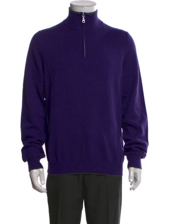 Neiman Marcus Cashmere Mock Neck Pullover