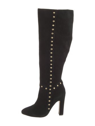 Neiman Marcus Leather Studded Accents Boots