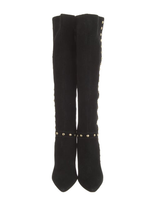 Neiman Marcus Leather Studded Accents Boots