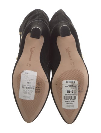 Neiman Marcus Leather Studded Accents Boots