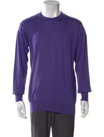 Neiman Marcus Crew Neck Long Sleeve Pullover