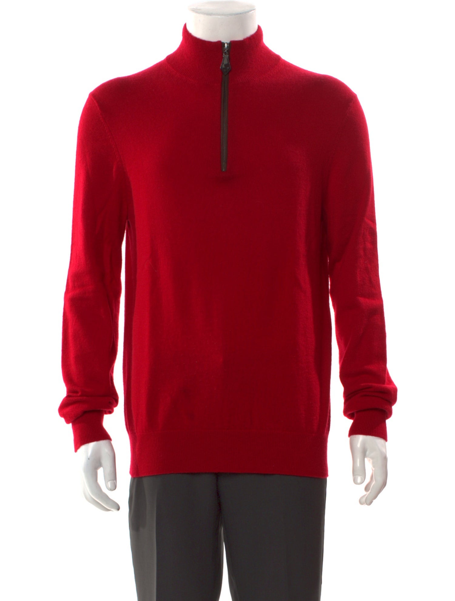 Neiman Marcus Cashmere Mock Neck Polo Sweater
