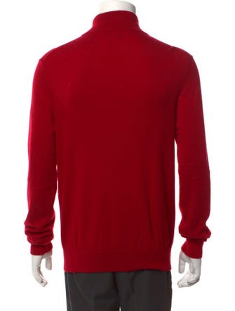 Neiman Marcus Cashmere Mock Neck Polo Sweater