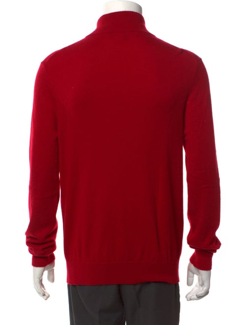 Neiman Marcus Cashmere Mock Neck Polo Sweater