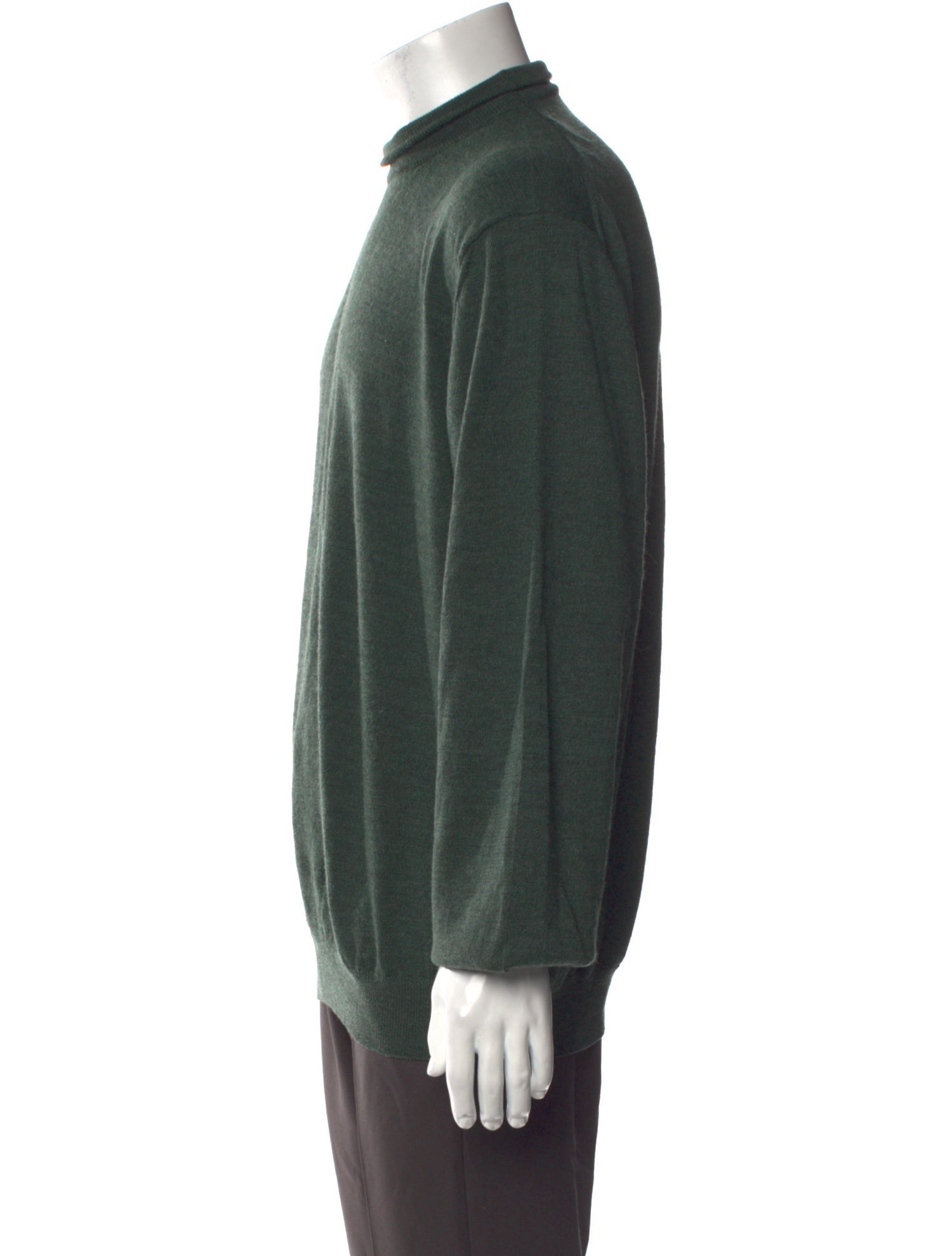 Neiman Marcus Virgin Wool Mock Neck Pullover