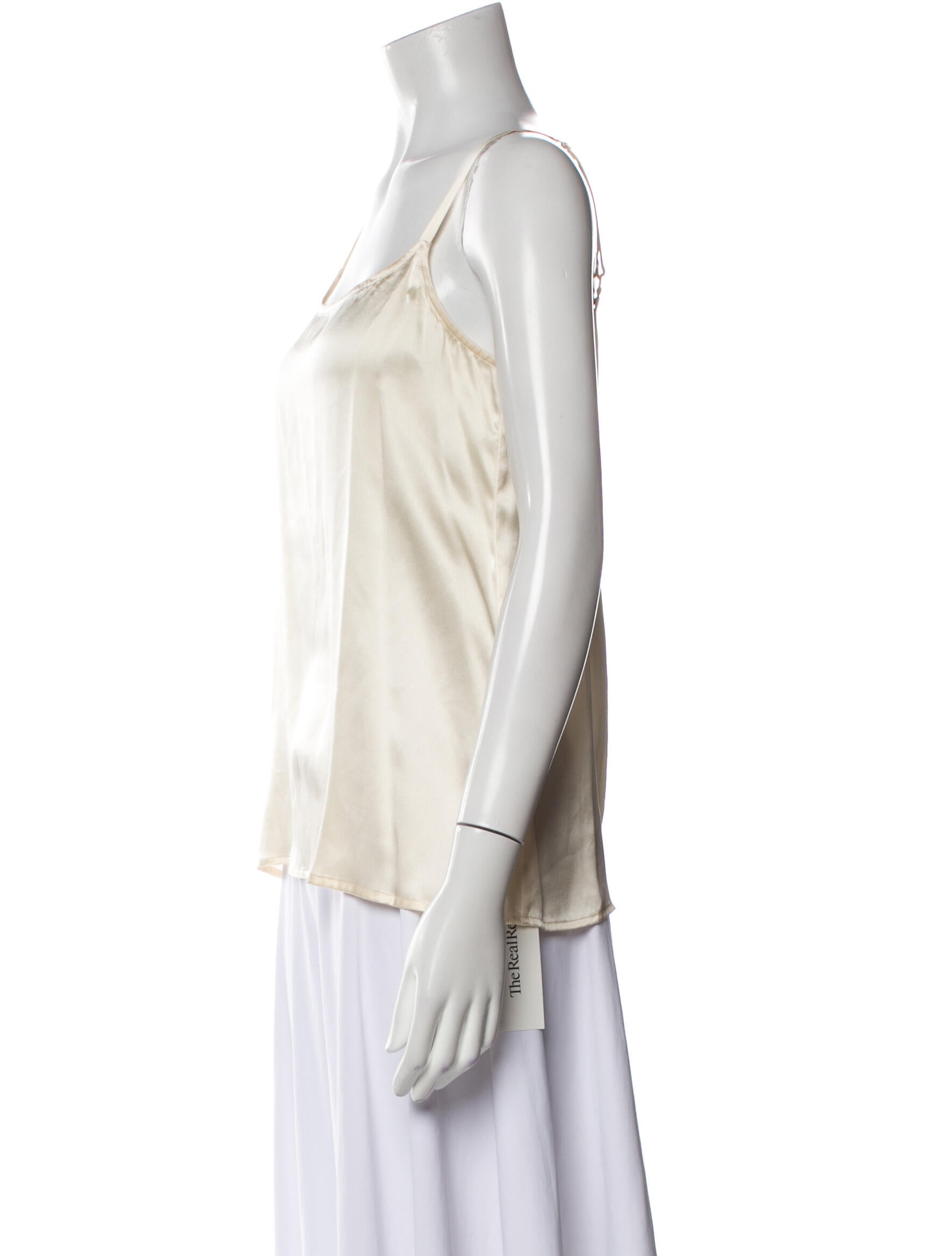 Neiman Marcus Cashmere Square Neckline Top