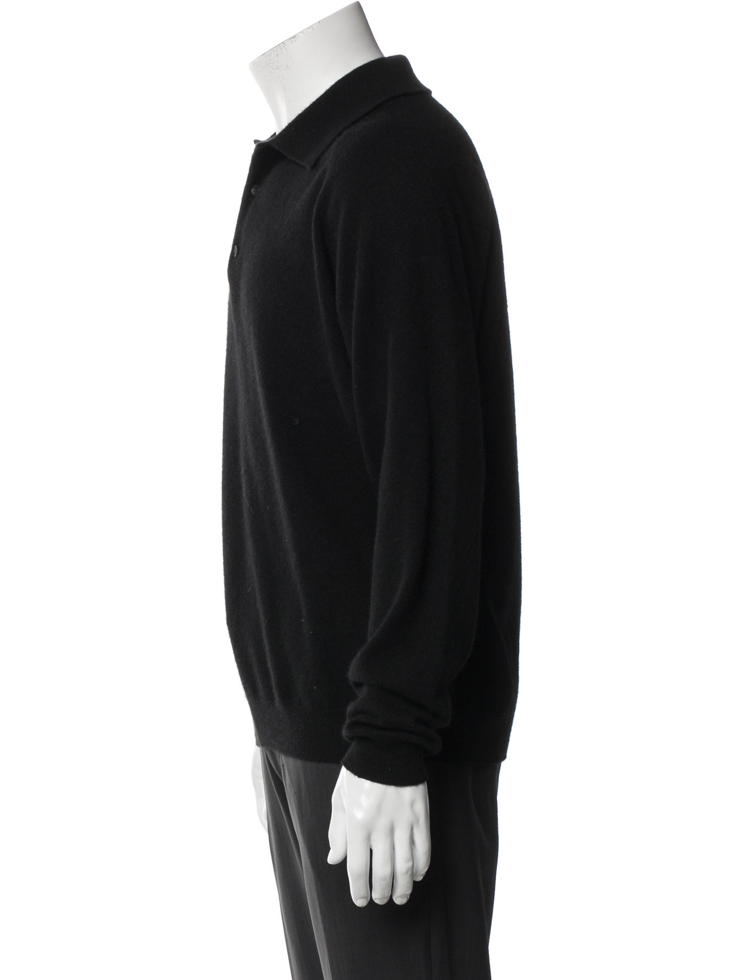 Neiman Marcus Cashmere Mock Neck Polo Sweater