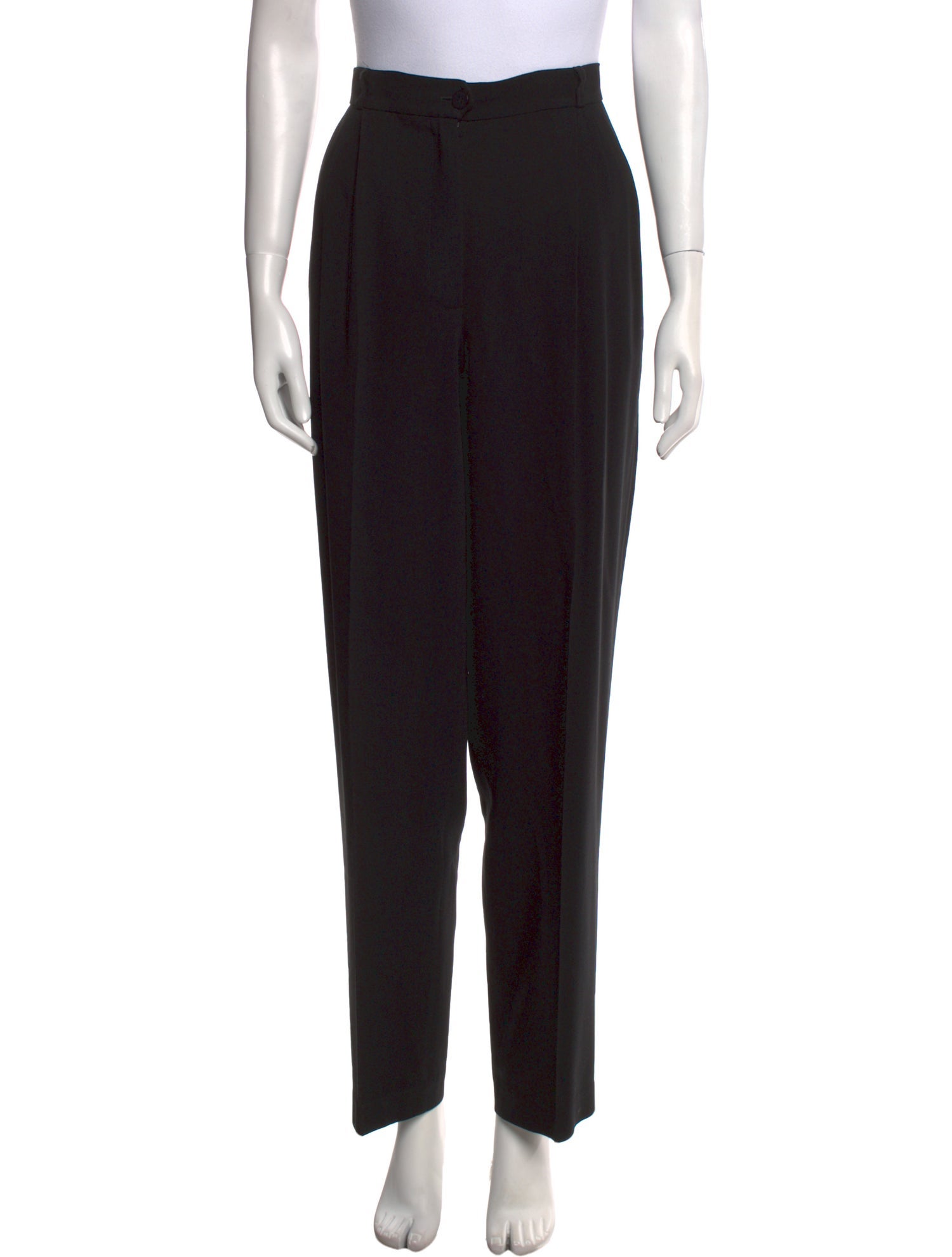 Neiman Marcus Virgin Wool Straight Leg Pants
