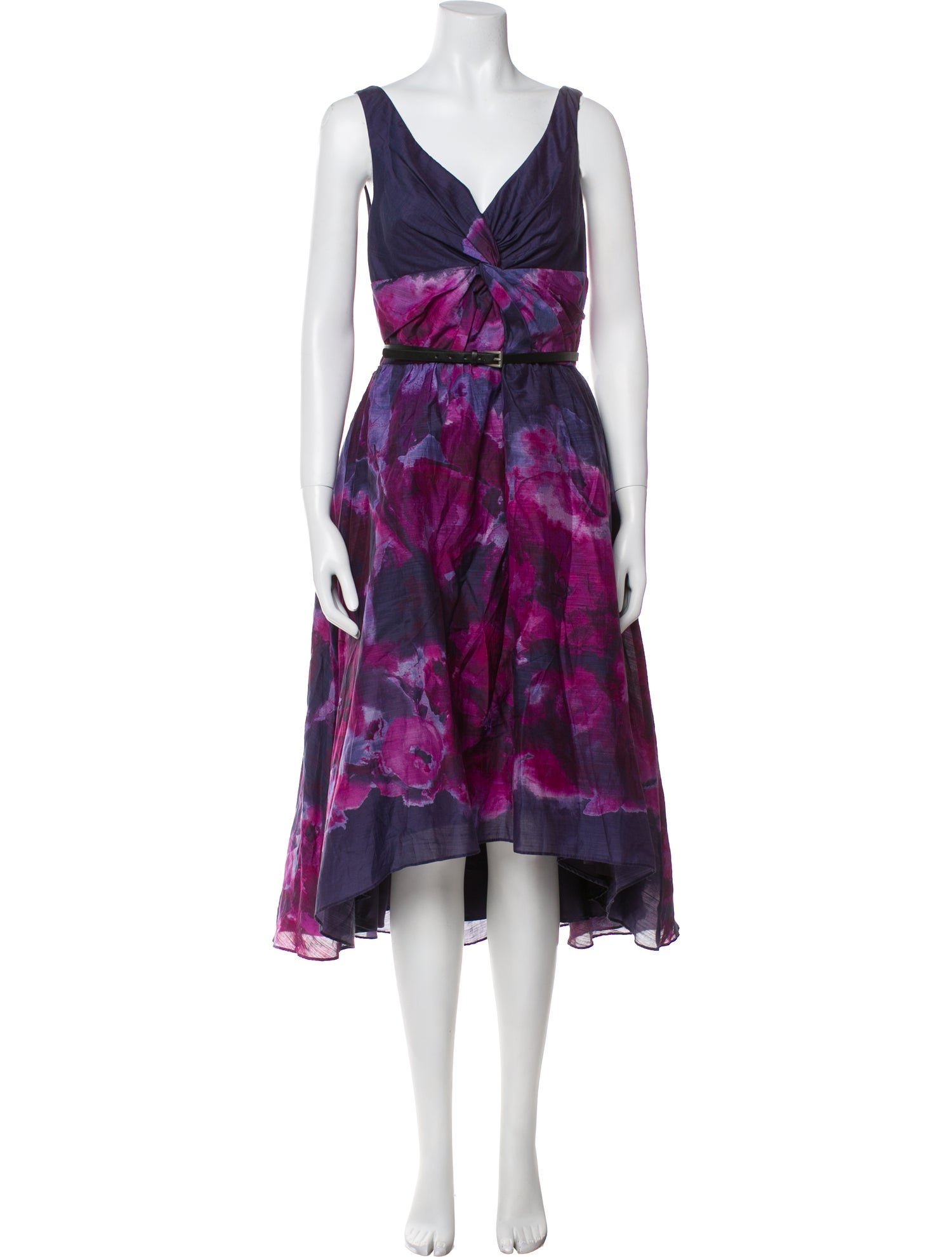 Neiman Marcus Printed Long Dress