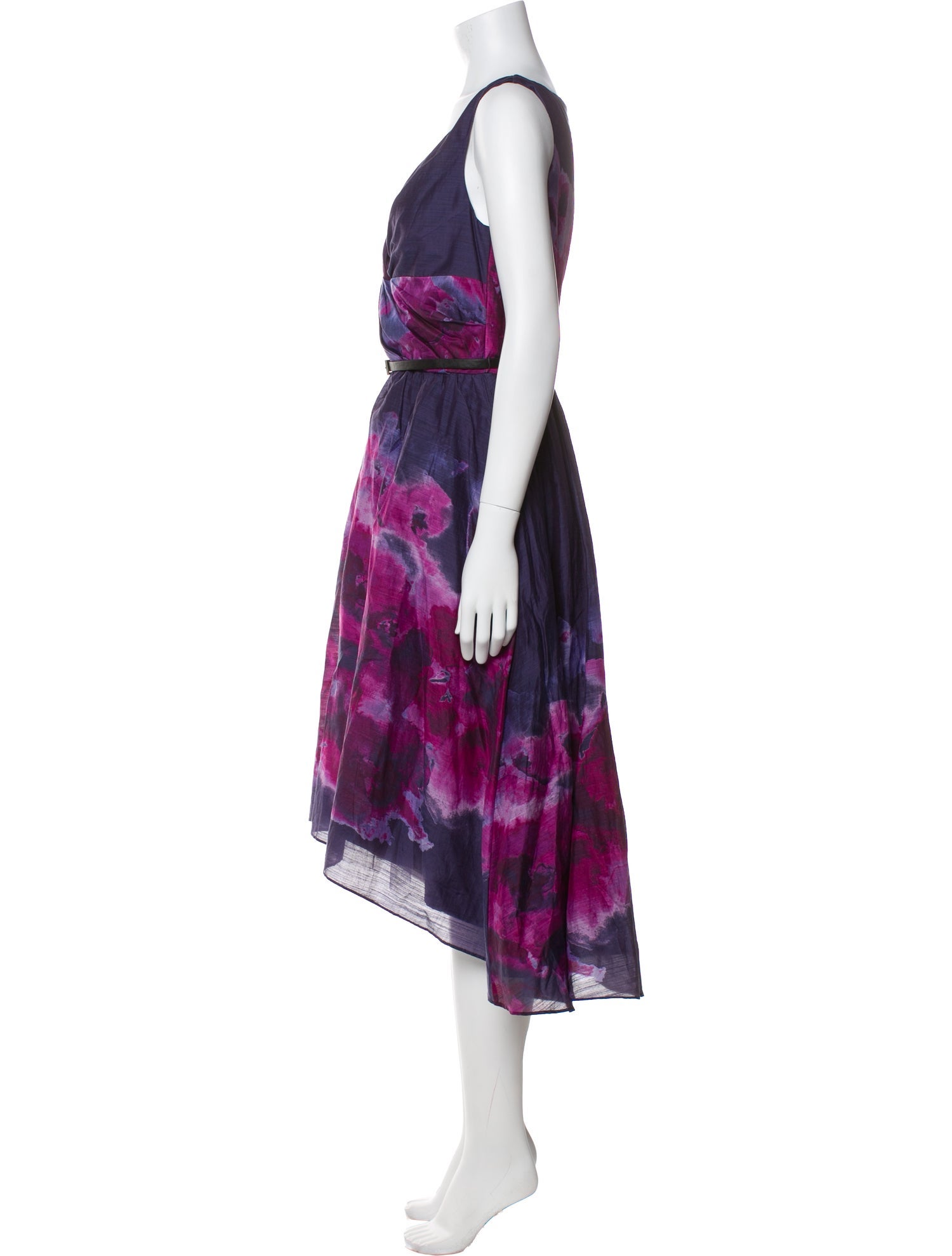Neiman Marcus Printed Long Dress