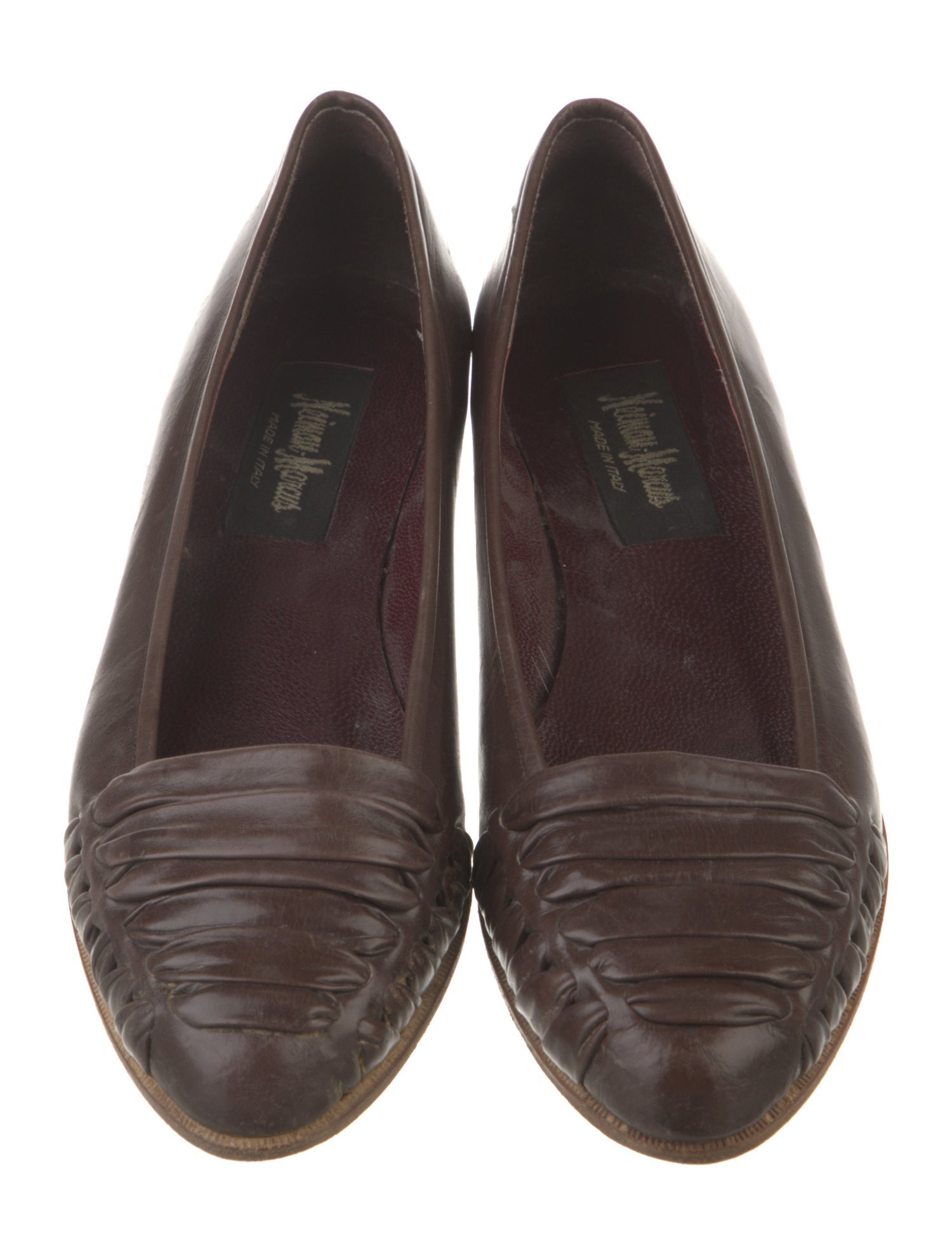 Neiman Marcus Leather Ballet Flats