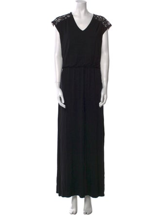 Neiman Marcus V-Neck Long Dress