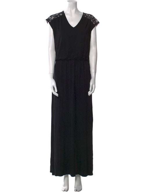 Neiman Marcus V-Neck Long Dress