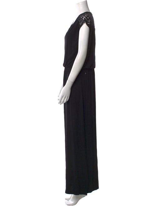 Neiman Marcus V-Neck Long Dress