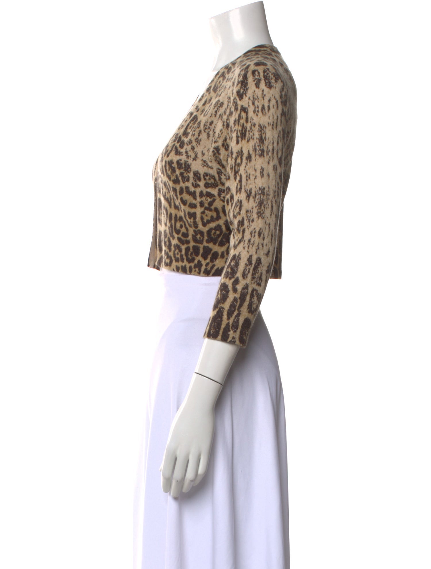 Neiman Marcus Cashmere Animal Print Sweater w/ Tags