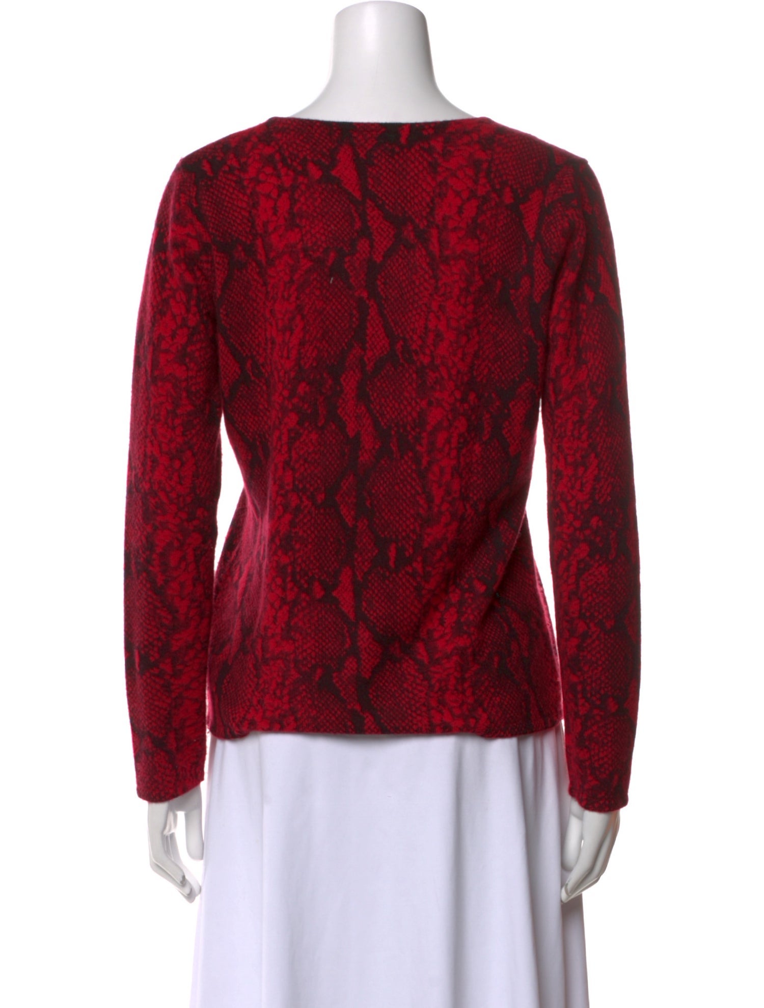 Neiman Marcus Cashmere Printed Sweater