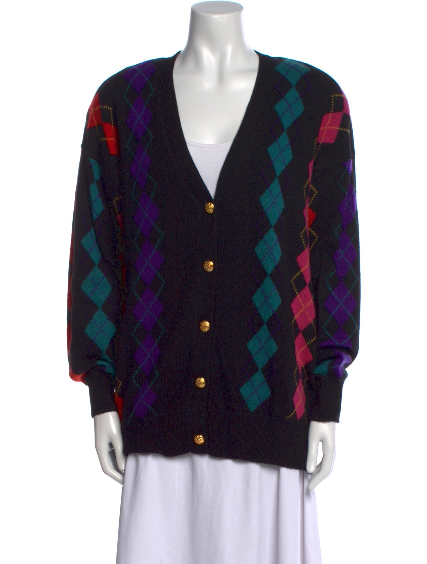 Neiman Marcus Cashmere Printed Sweater w/ Tags