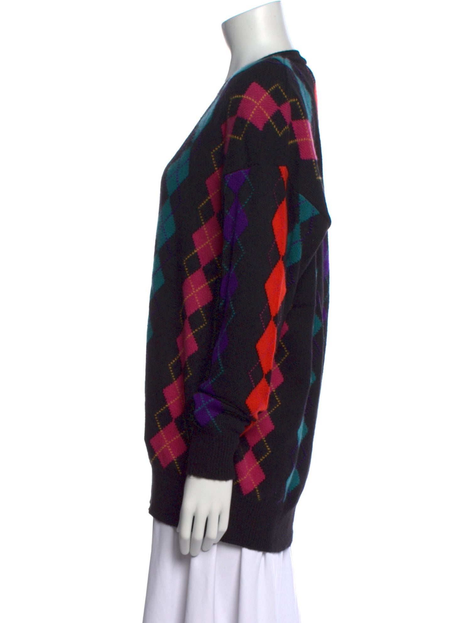 Neiman Marcus Cashmere Printed Sweater w/ Tags