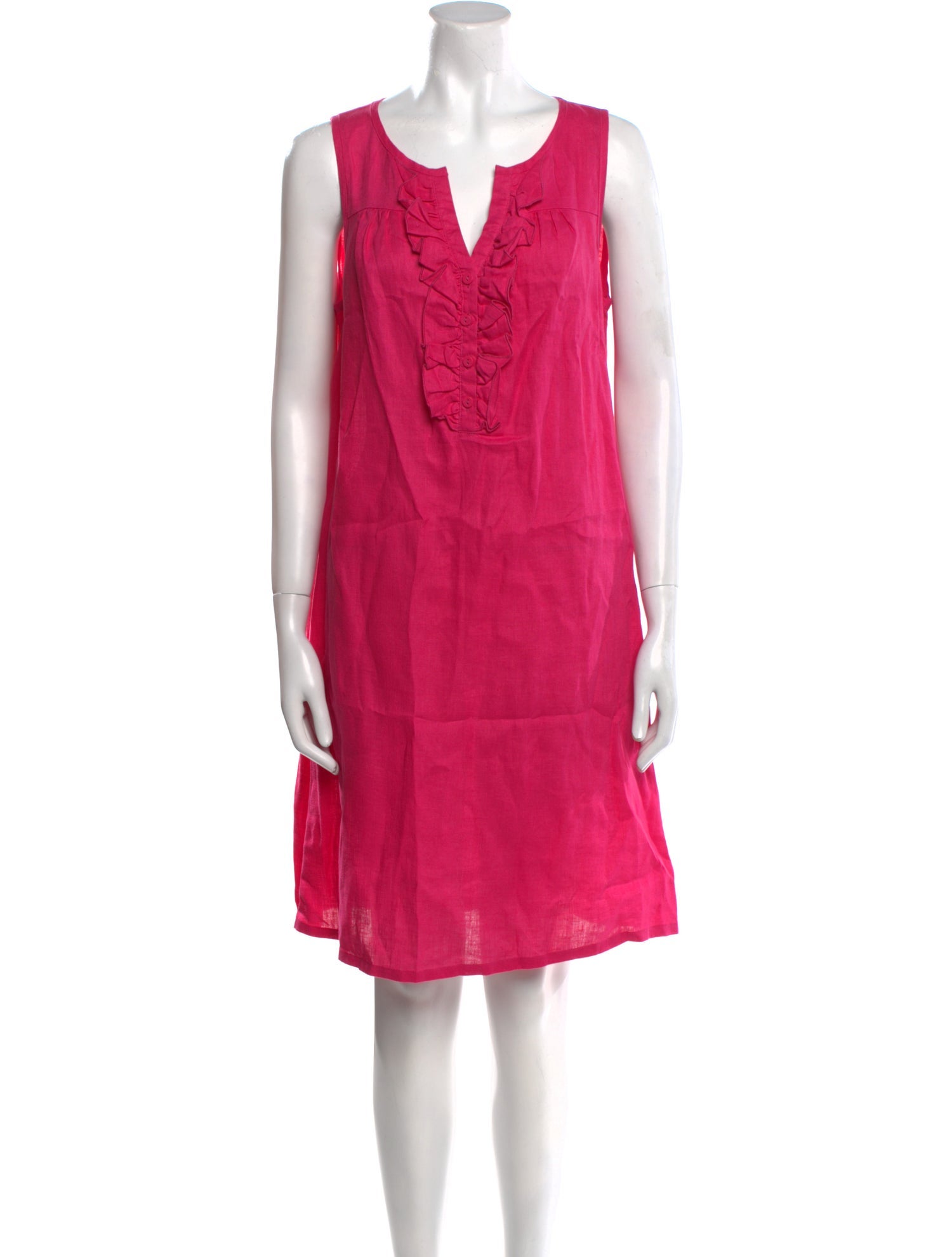 Neiman Marcus Linen Knee-Length Dress