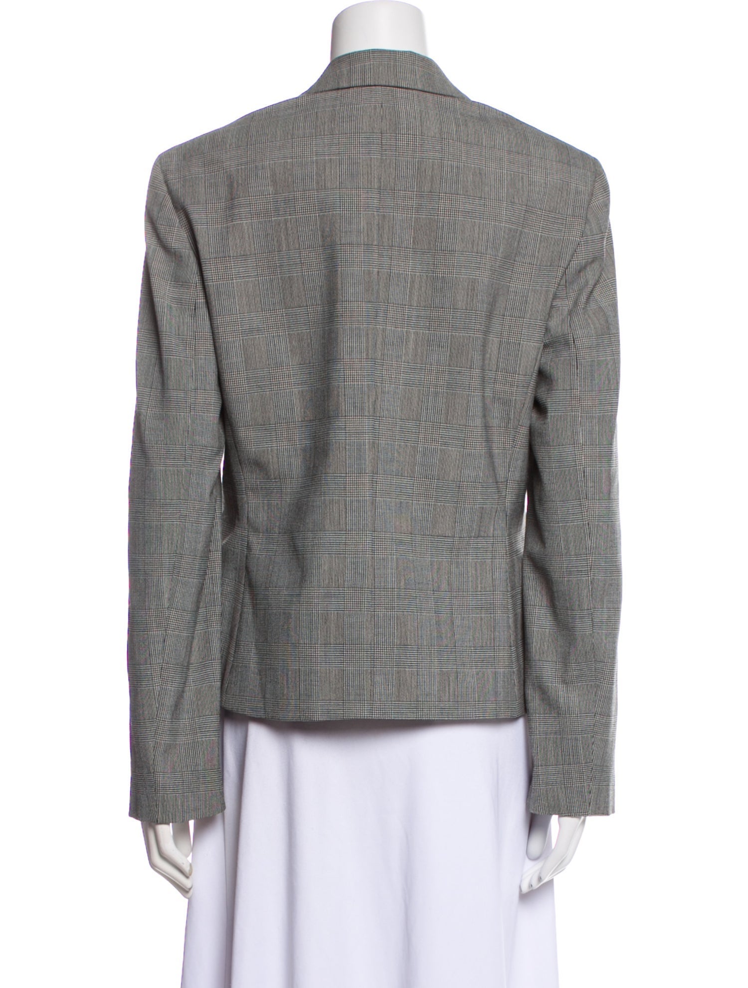 Neiman Marcus Plaid Print Blazer
