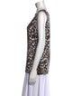 Neiman Marcus Cashmere Animal Print Top