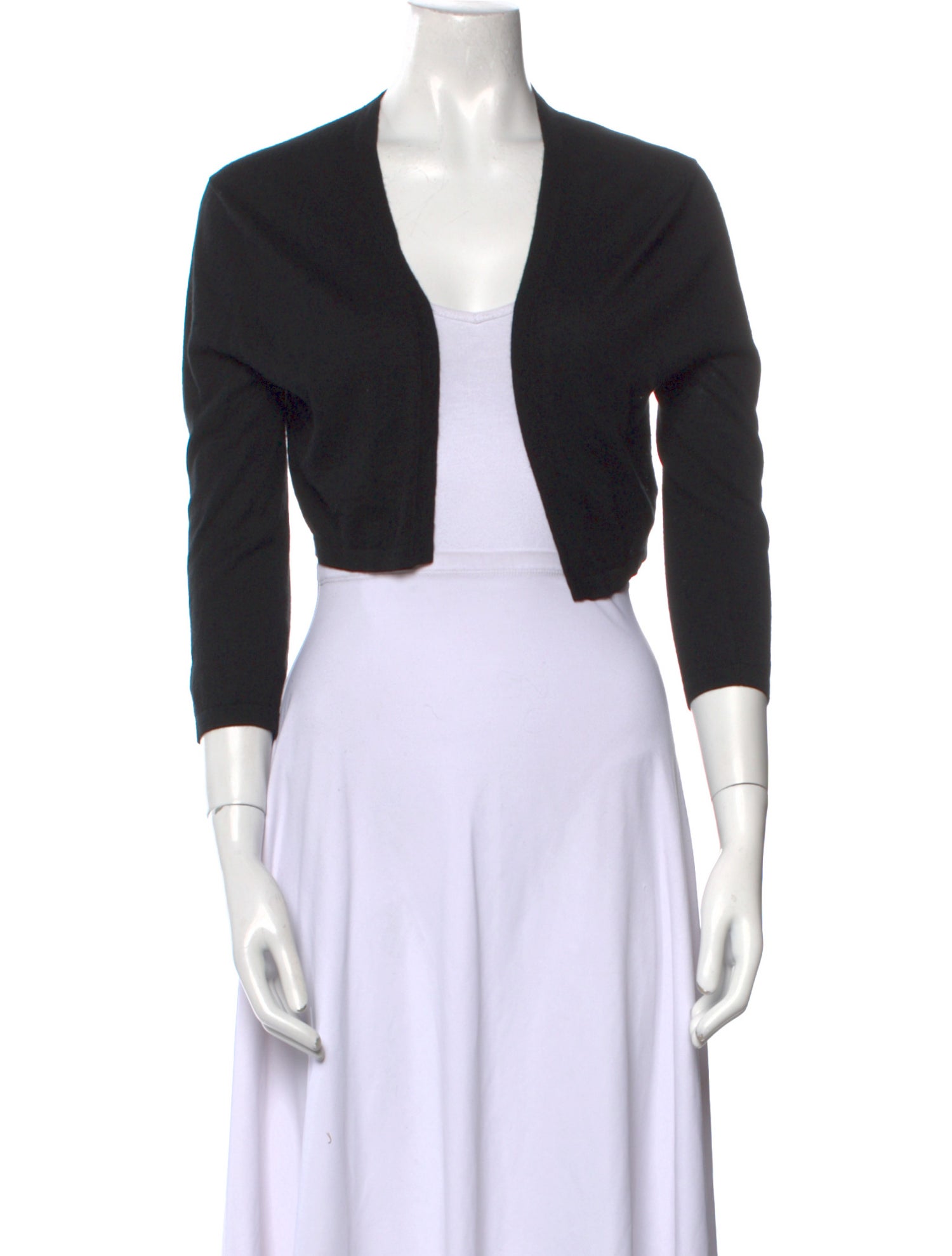 Neiman Marcus Silk Open Front Sweater