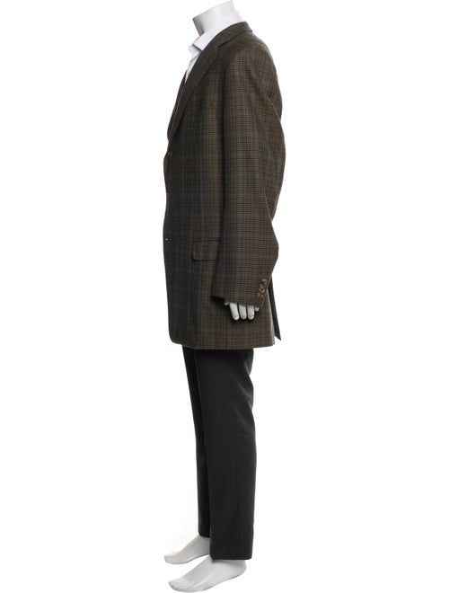 Neiman Marcus Wool Houndstooth Print Blazer