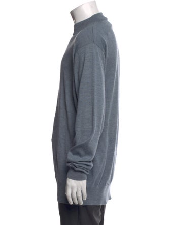 Neiman Marcus Merino Wool Mock Neck Pullover