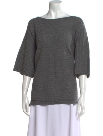 Neiman Marcus Cashmere Bateau Neckline Sweater