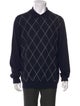 Neiman Marcus Merino Wool Plaid Print Pullover
