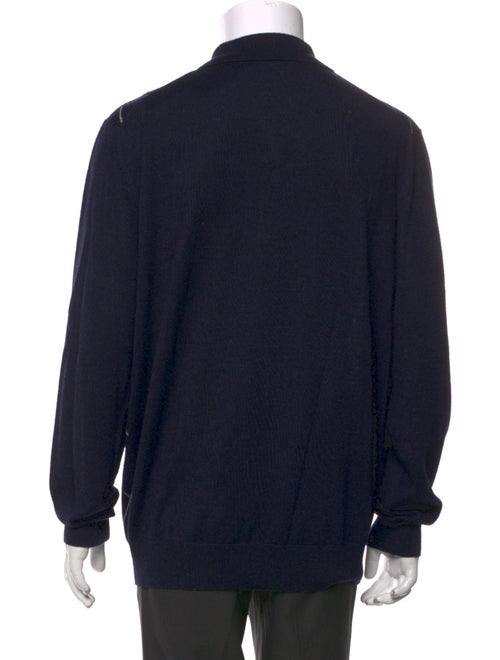 Neiman Marcus Merino Wool Plaid Print Pullover