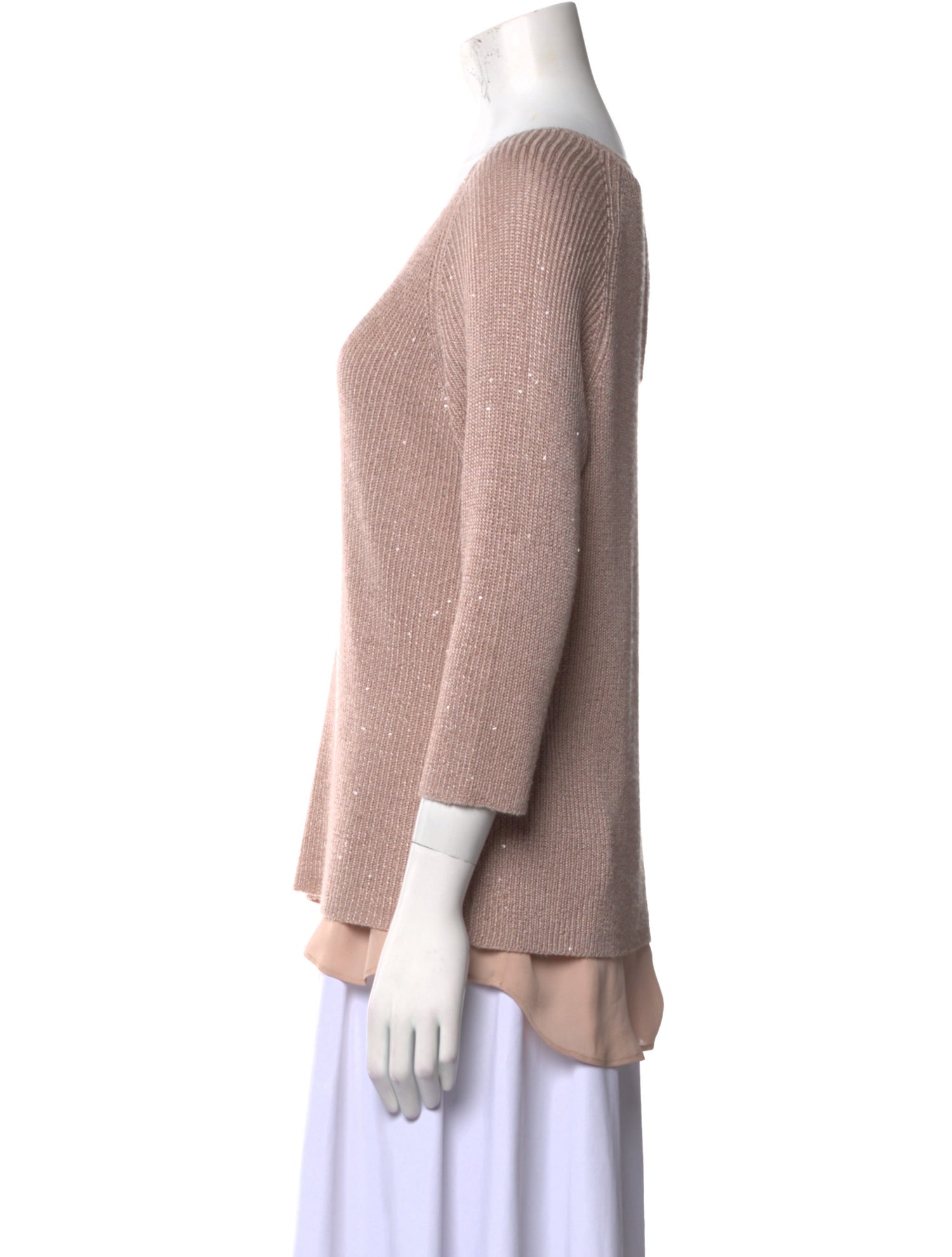 Neiman Marcus Silk Scoop Neck Sweater