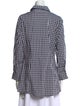 Neiman Marcus Plaid Print Long Sleeve Button-Up Top