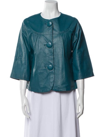 Neiman Marcus Leather Evening Jacket