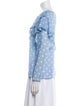 Neiman Marcus Polka Dot Print Bateau Neckline Blouse