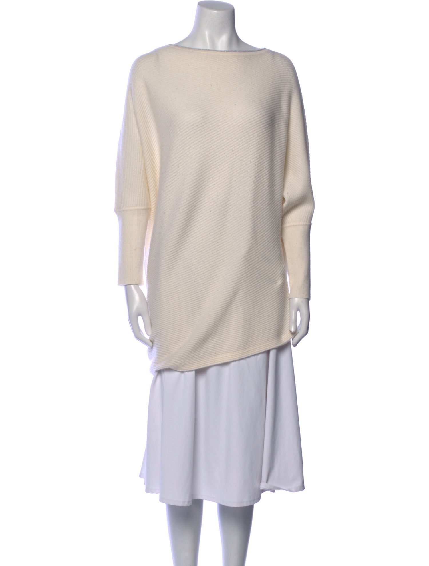 Neiman Marcus Cashmere Bateau Neckline Sweater