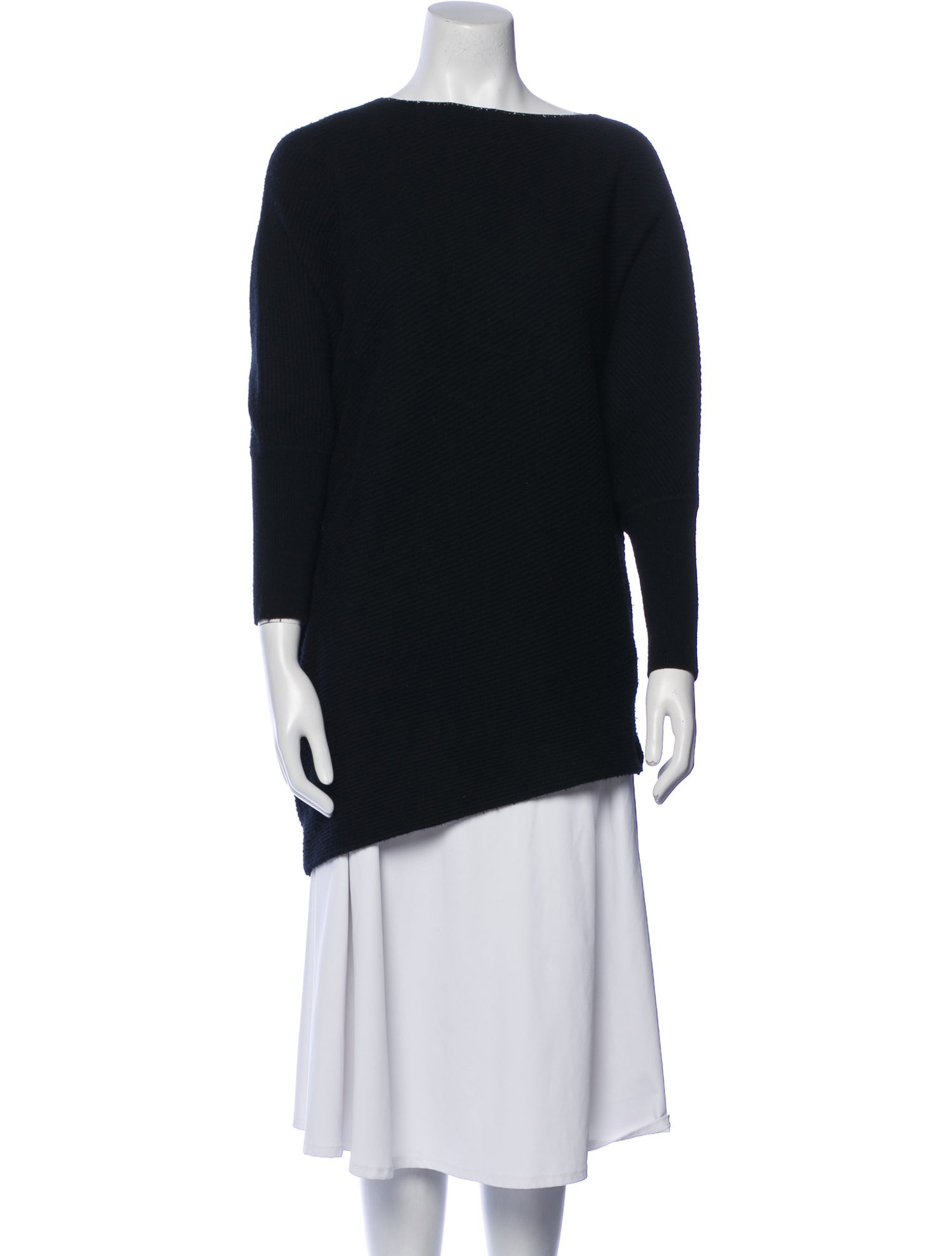 Neiman Marcus Cashmere Bateau Neckline Sweater