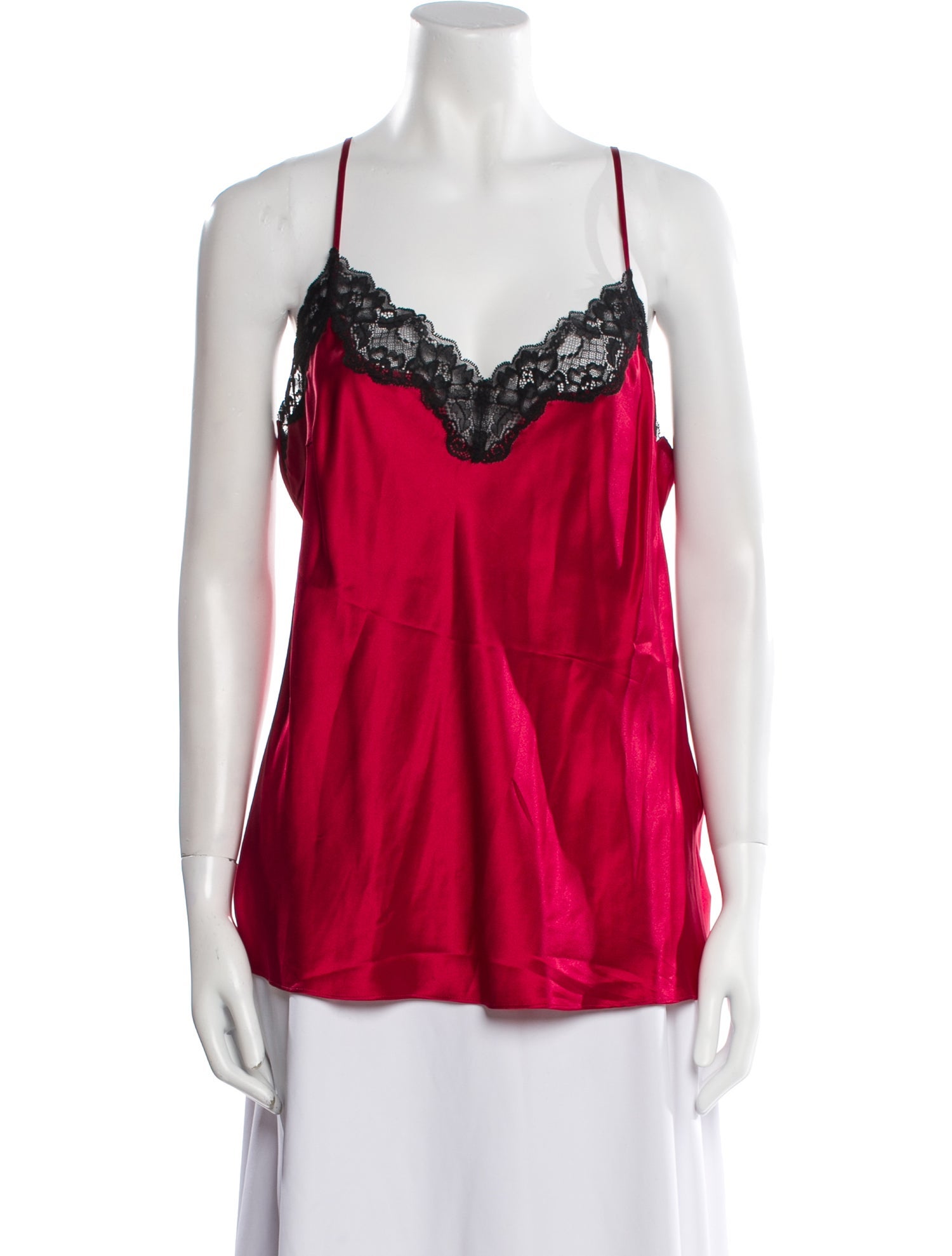 Neiman Marcus Silk V-Neck Top