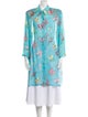 Neiman Marcus Silk Floral Print Tunic