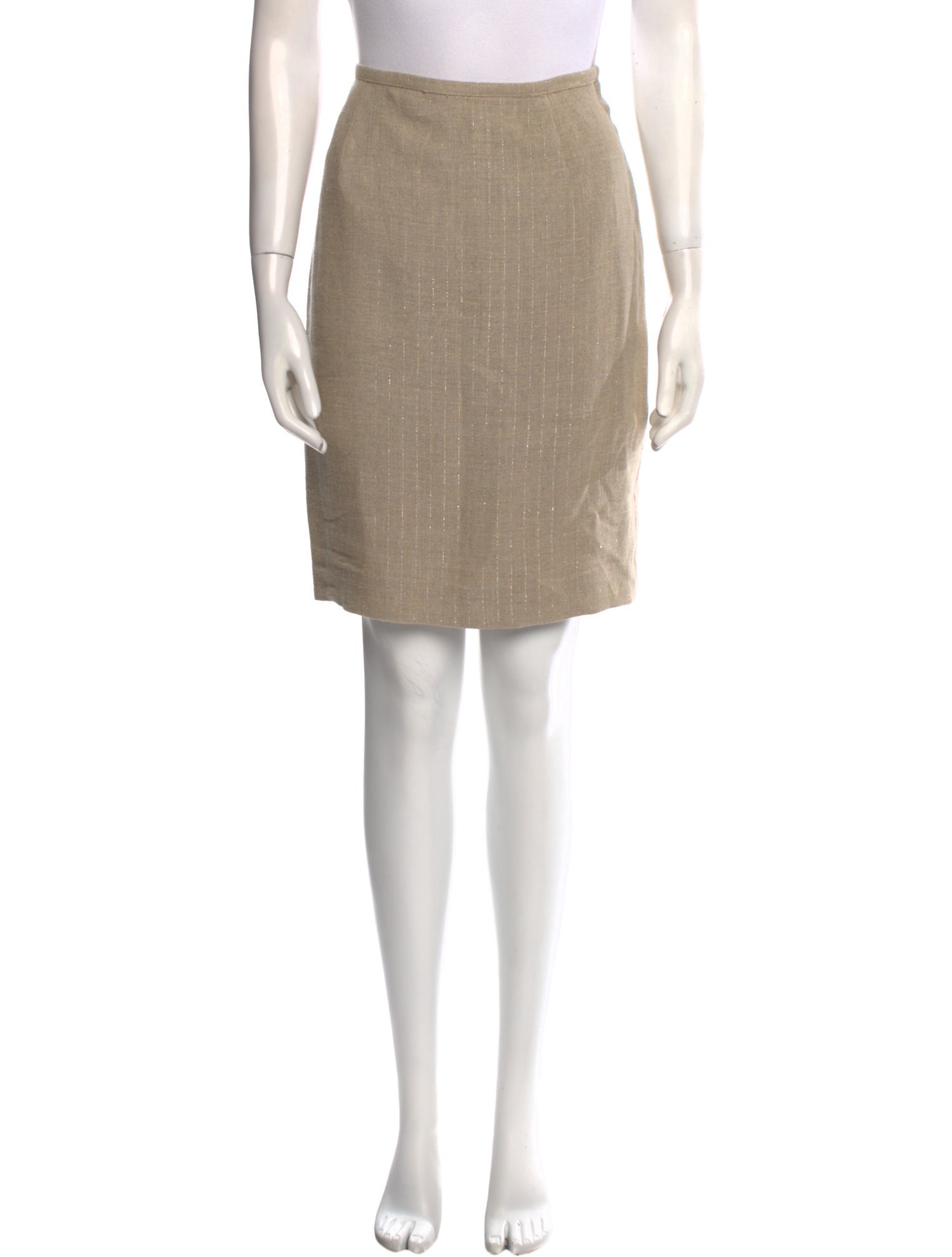 Neiman Marcus Linen Knee-Length Skirt