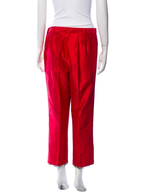 Neiman Marcus Silk Straight Leg Pants