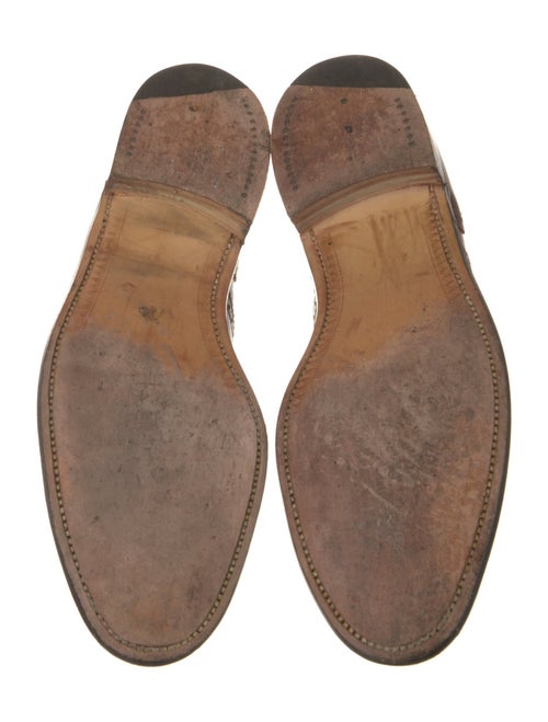 Neiman Marcus Leather Lasercut Accents Dress Loafers