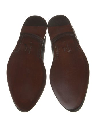 Neiman Marcus Leather Lasercut Accents Loafers