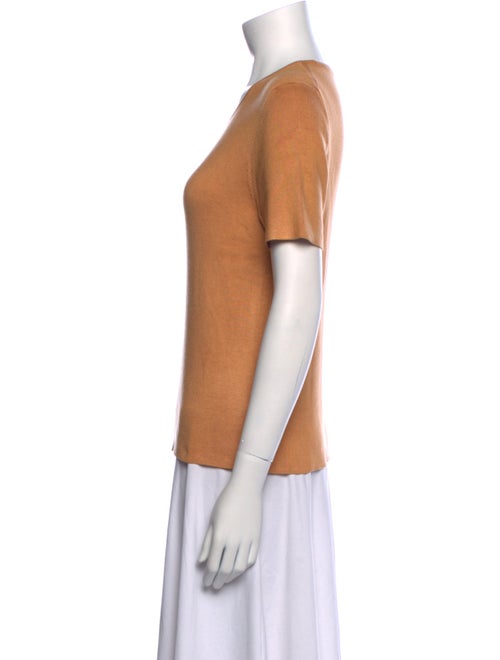 Neiman Marcus Silk Scoop Neck T-Shirt