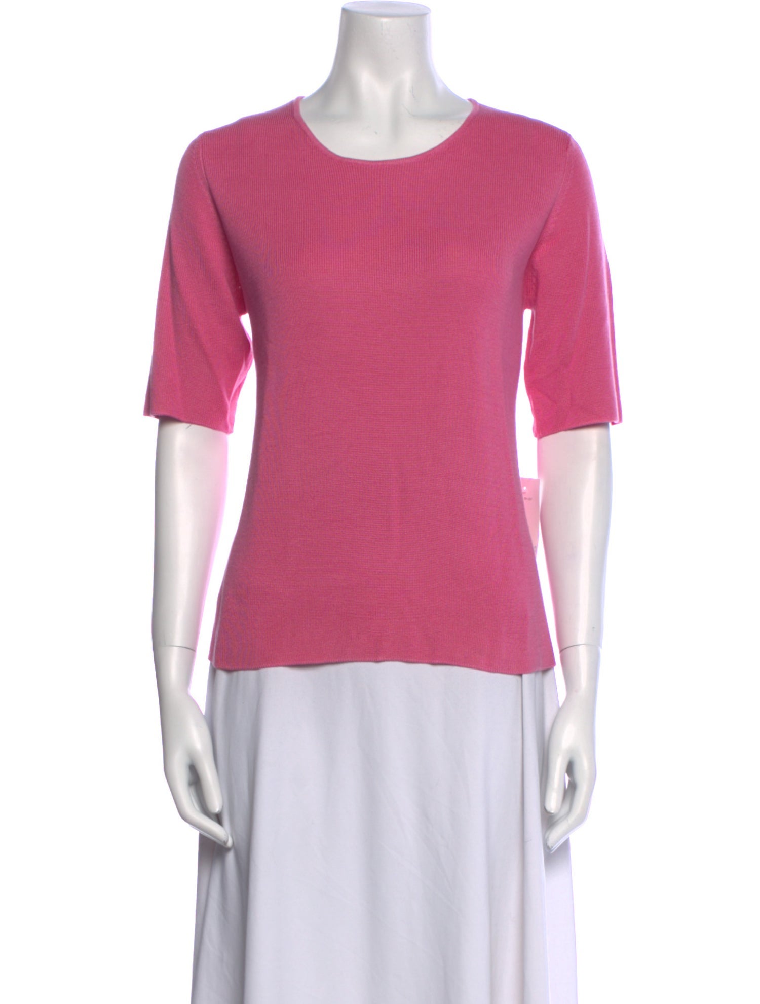 Neiman Marcus Silk Crew Neck T-Shirt