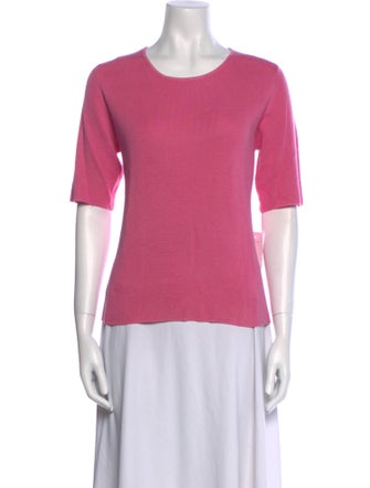 Neiman Marcus Silk Crew Neck T-Shirt
