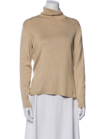 Neiman Marcus Silk Turtleneck Sweatshirt