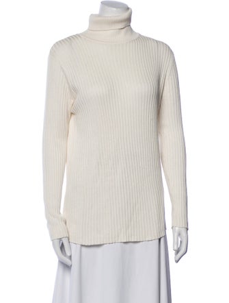 Neiman Marcus Silk Turtleneck Top