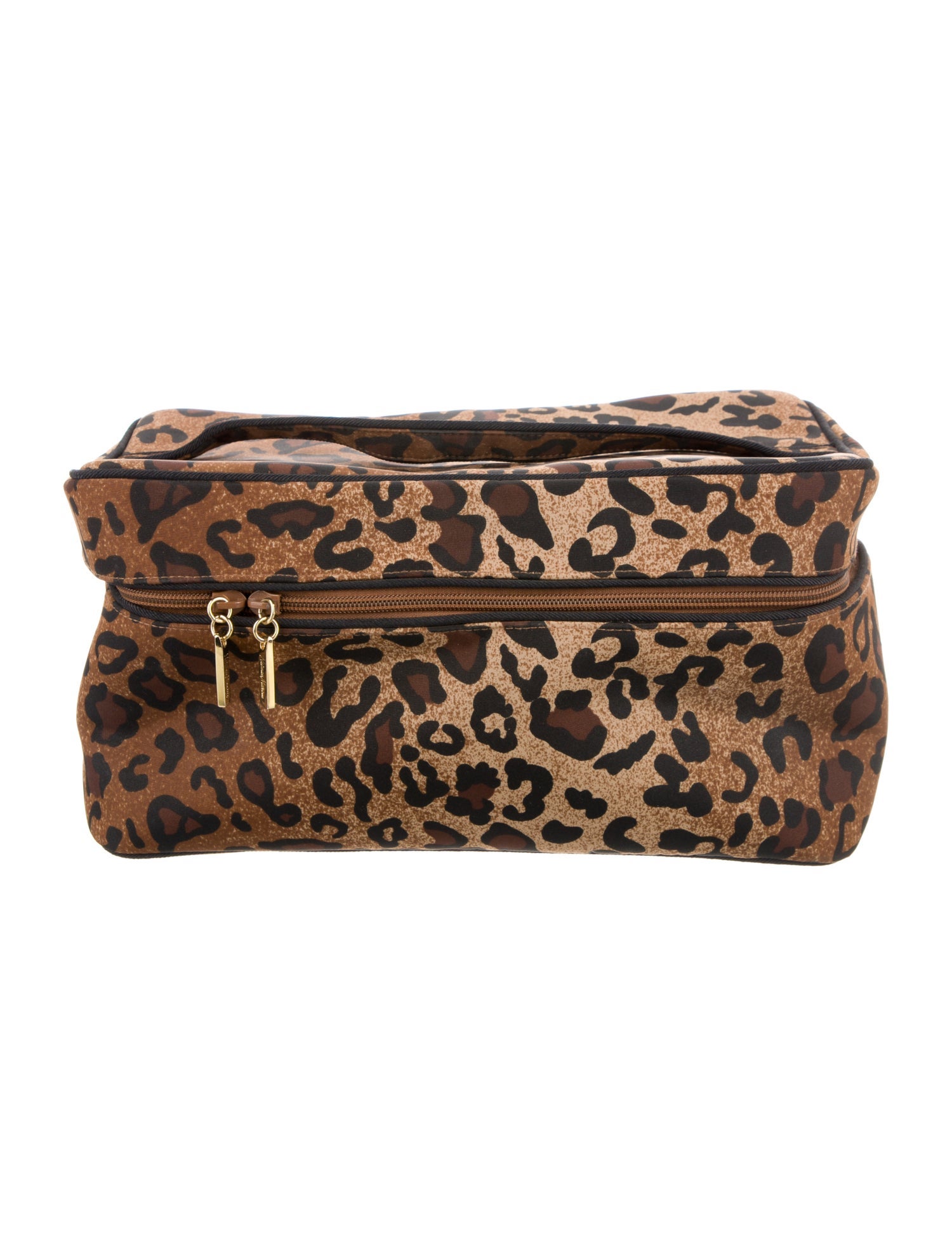 Neiman Marcus Animal Print Nylon Cosmetic Bag